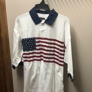 Vintage NWT Panhandle Slim American Flag 🇺🇸 Polo Shirt